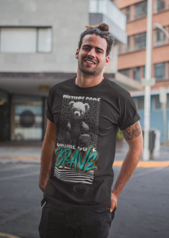 Nome do produto: Camiseta Personalizada | Royal Red Clth. | Brave Black