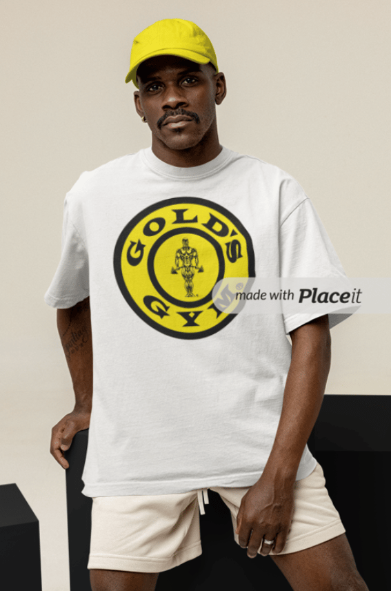 Camiseta Personalizada | Royal Red Clth. | Gold´s Gym Yellow