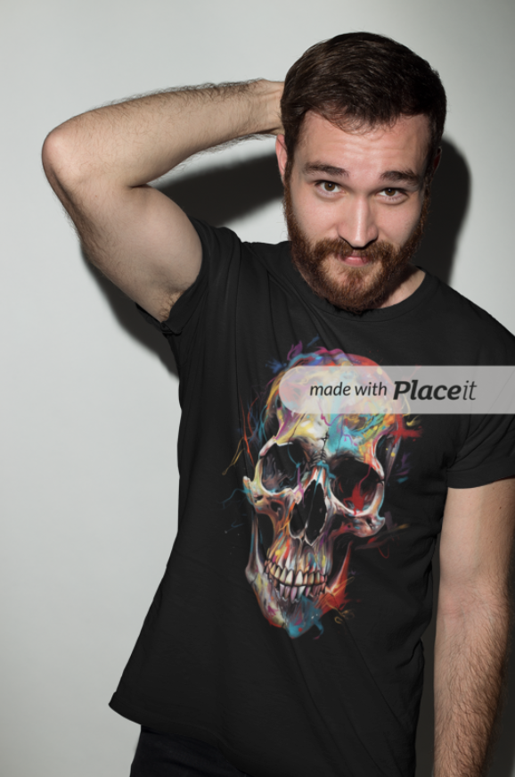 Nome do produto: Camiseta Personalizada | Royal Red Clth. | Paint Skull