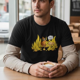 Nome do produto Camiseta This Is Fine | Humor Irônico & Cultura Meme