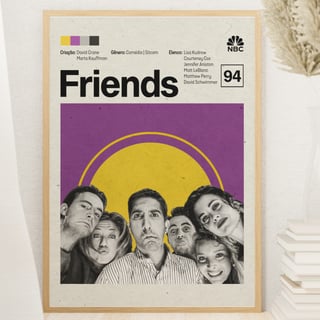 Pôster Minimalista Friends | Quadro Decorativo Série de TV Retrô | Um Filme que eu Vi