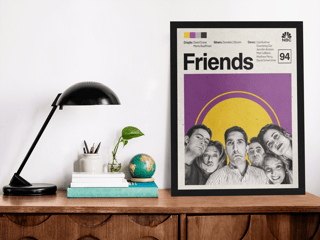 Nome do produto Pôster Minimalista Friends | Quadro Decorativo Série de TV Retrô | Um Filme que eu Vi