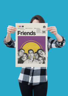 Nome do produto Pôster Minimalista Friends | Quadro Decorativo Série de TV Retrô | Um Filme que eu Vi