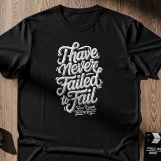 Nome do produto Camiseta I Have Never Failed to Fail | NIrvana