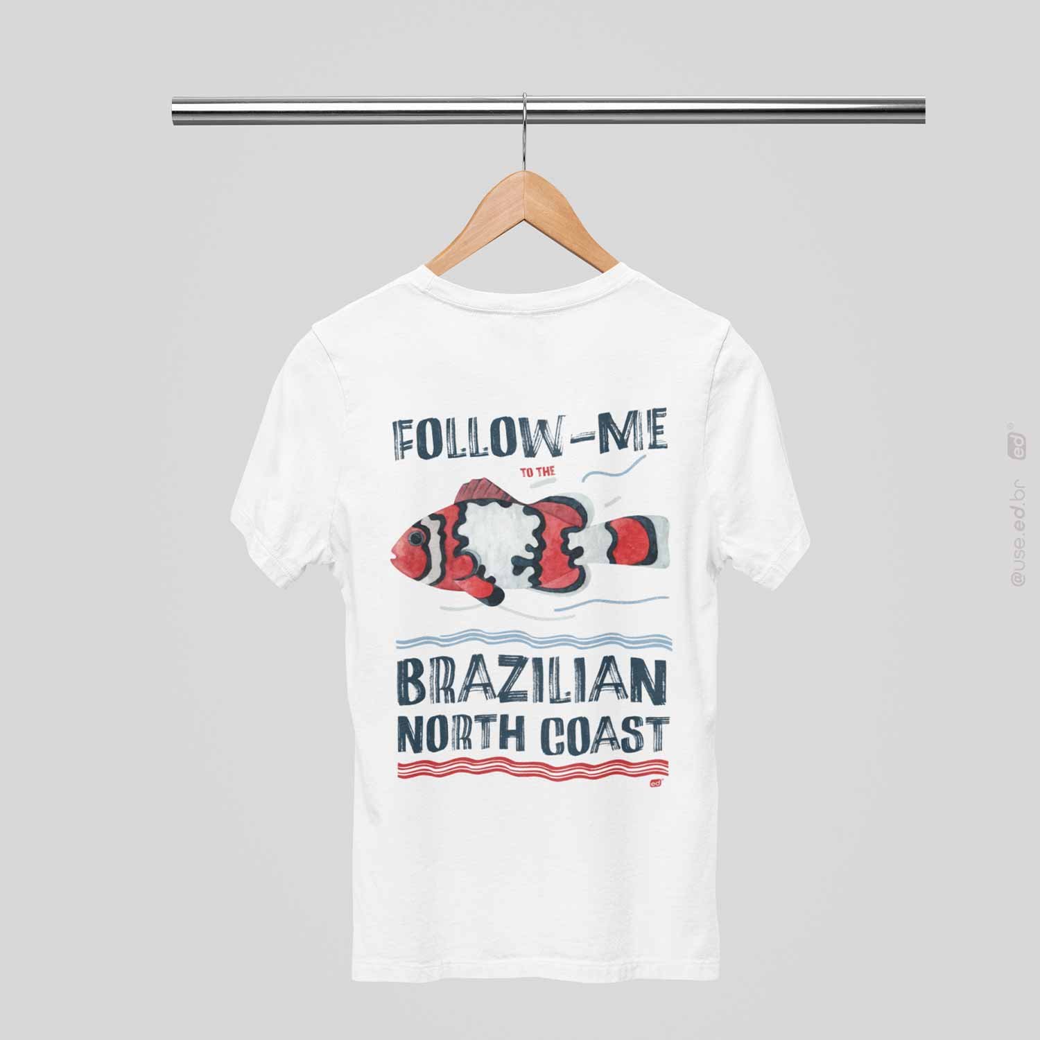 Follow-me North Coast - Camiseta Estampada Branca