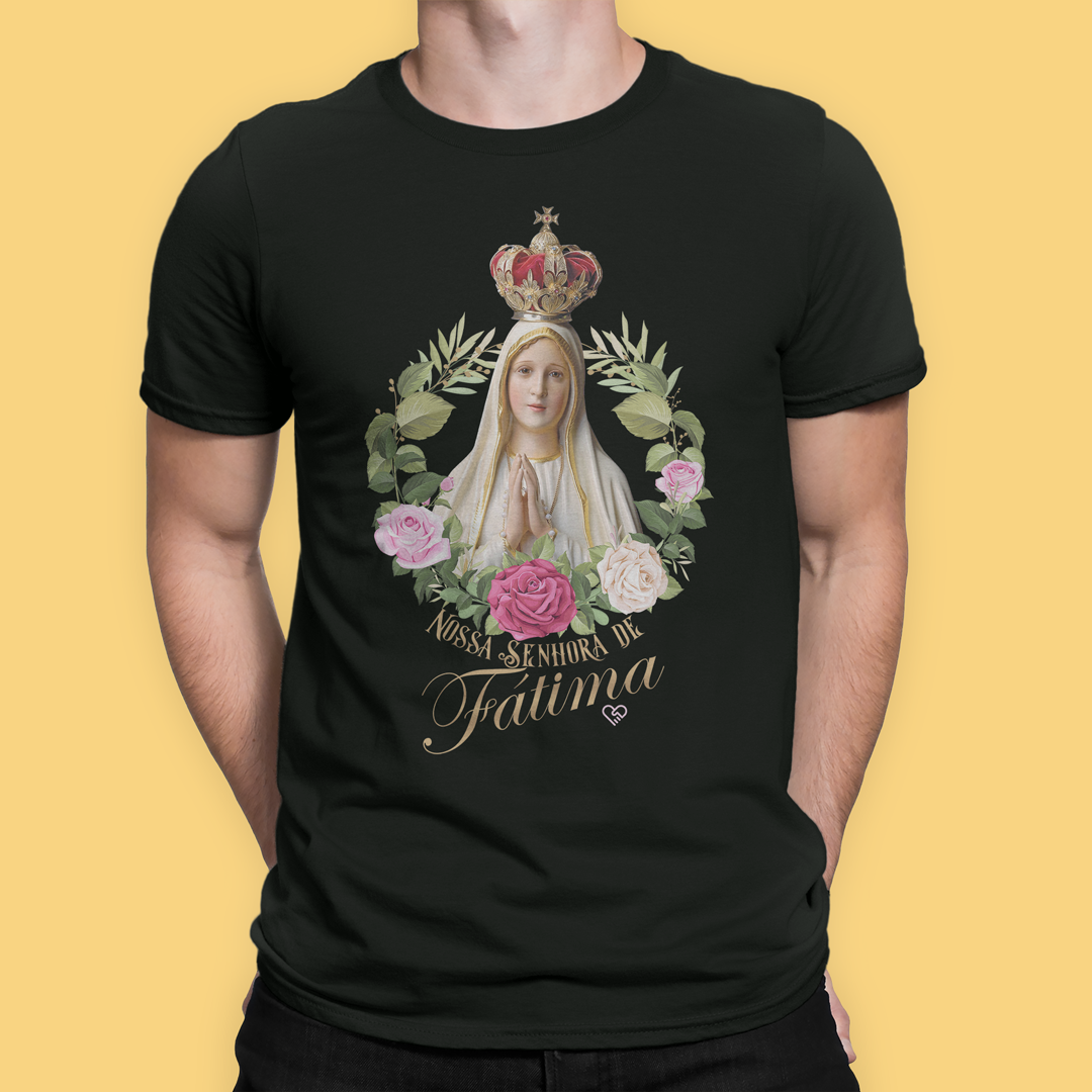 Nome do produto: Camiseta Nossa Senhora de Fátima