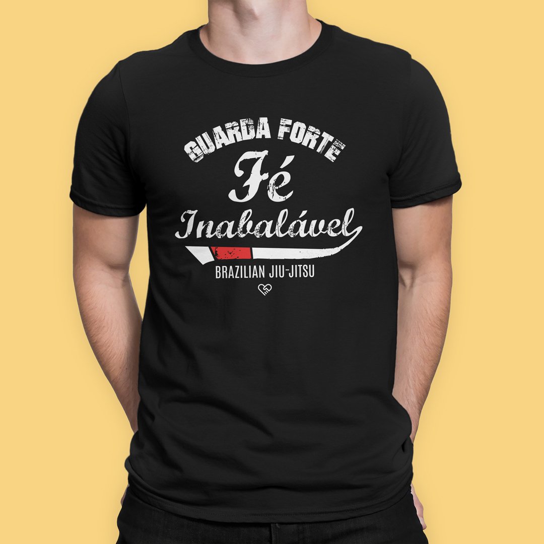 Nome do produto: Camiseta Guarda Forte Fé Inabalável - BJJ