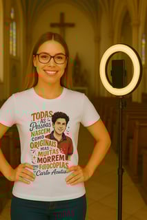 Nome do produto Camiseta Carlo Acutis - Fotocópias