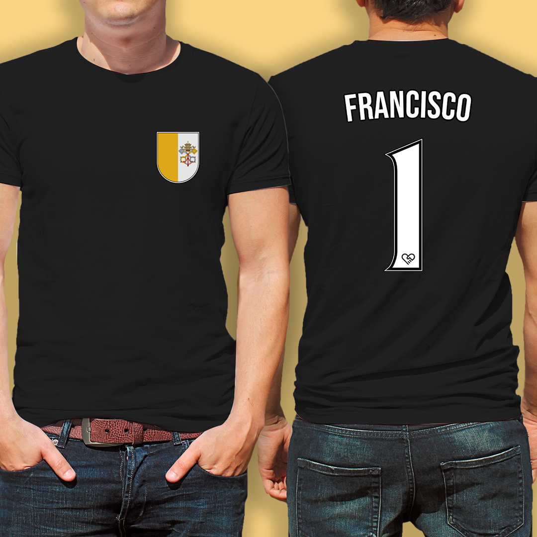 Nome do produto: Camiseta - Vaticano Futebol - Papa Francisco