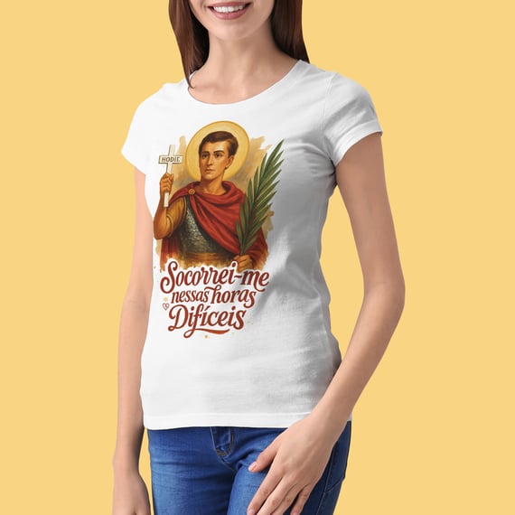 Camiseta Santo Expedito - Horas Difíceis -f