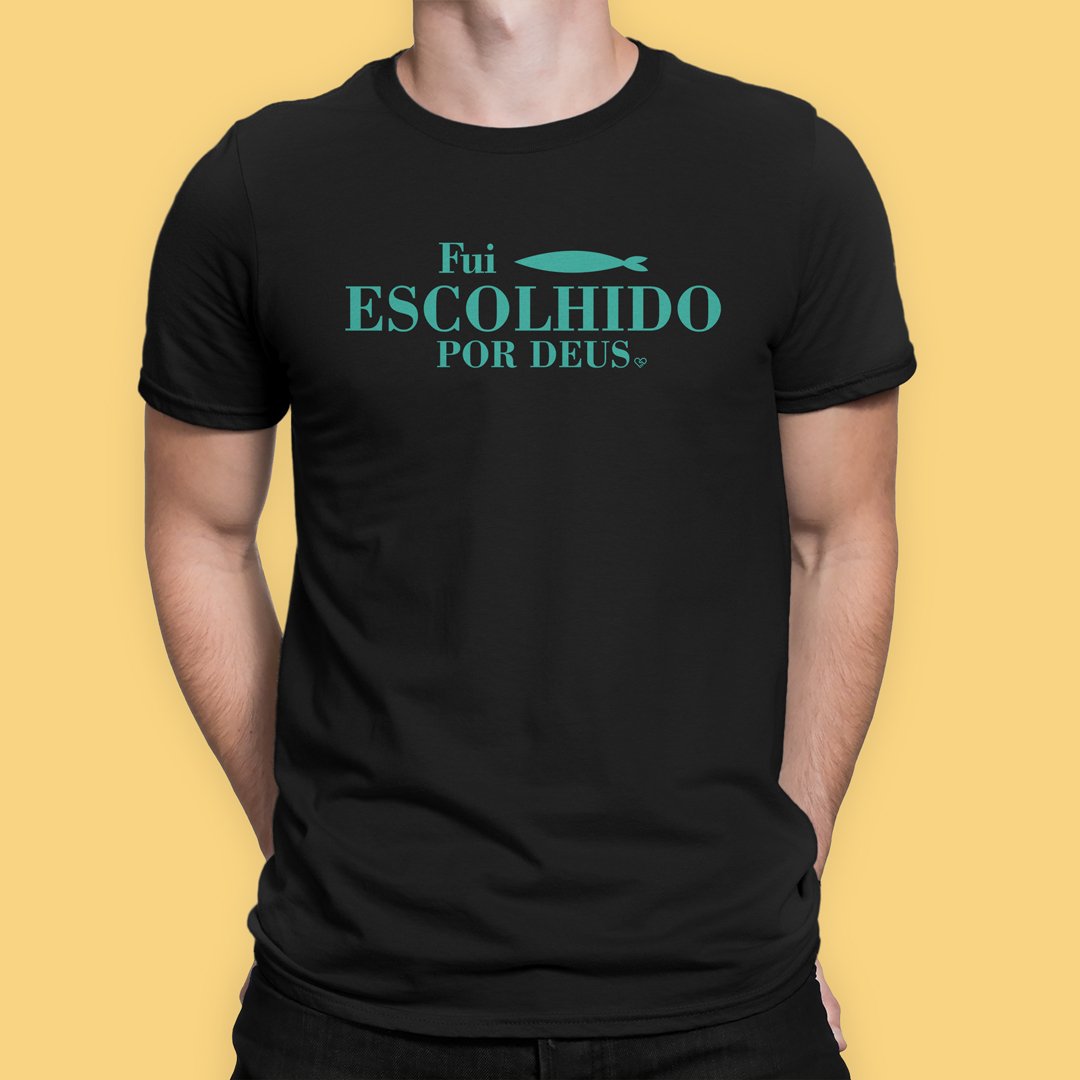 Nome do produto: Camiseta Fui Escolhido por Deus