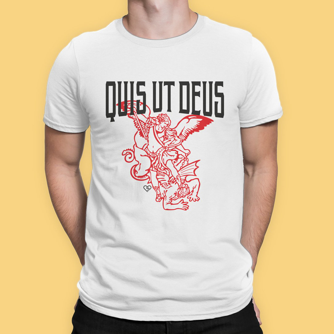 Camiseta São Miguel Quis ut Deus - Clara