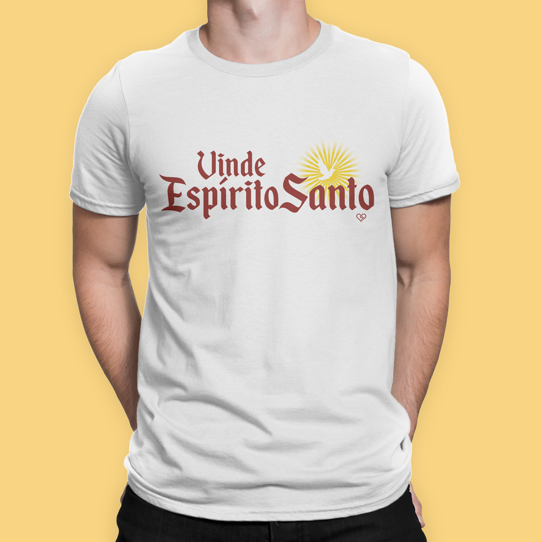 Nome do produto: Camiseta Vinde Espírito Santo - Estampa Vermelha