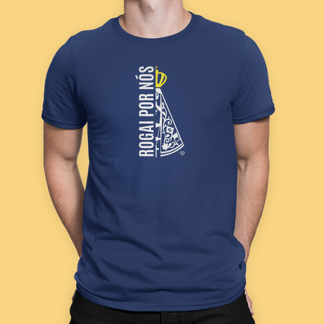 Nome do produto: Camiseta Nossa Senhora Aparecida - Rogai por Nós