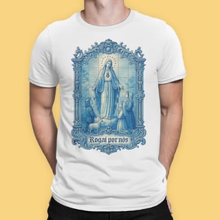 Camiseta Nossa Senhora de Fátima - Azulejo Português