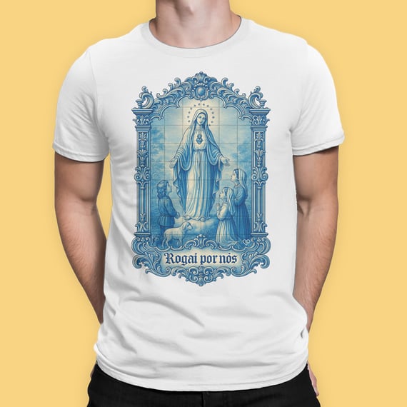 Camiseta Nossa Senhora de Fátima - Azulejo Português