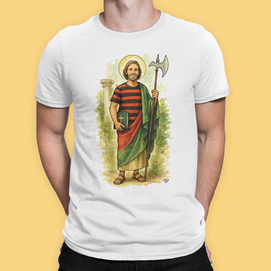Nome do produto: Camiseta São Judas Tadeu - Rubronegro