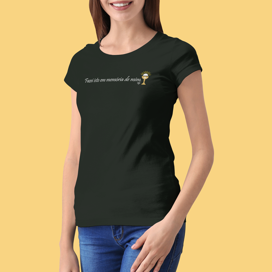 Nome do produto: Camiseta Eucaristia - Fazei isto em memória de mim - F