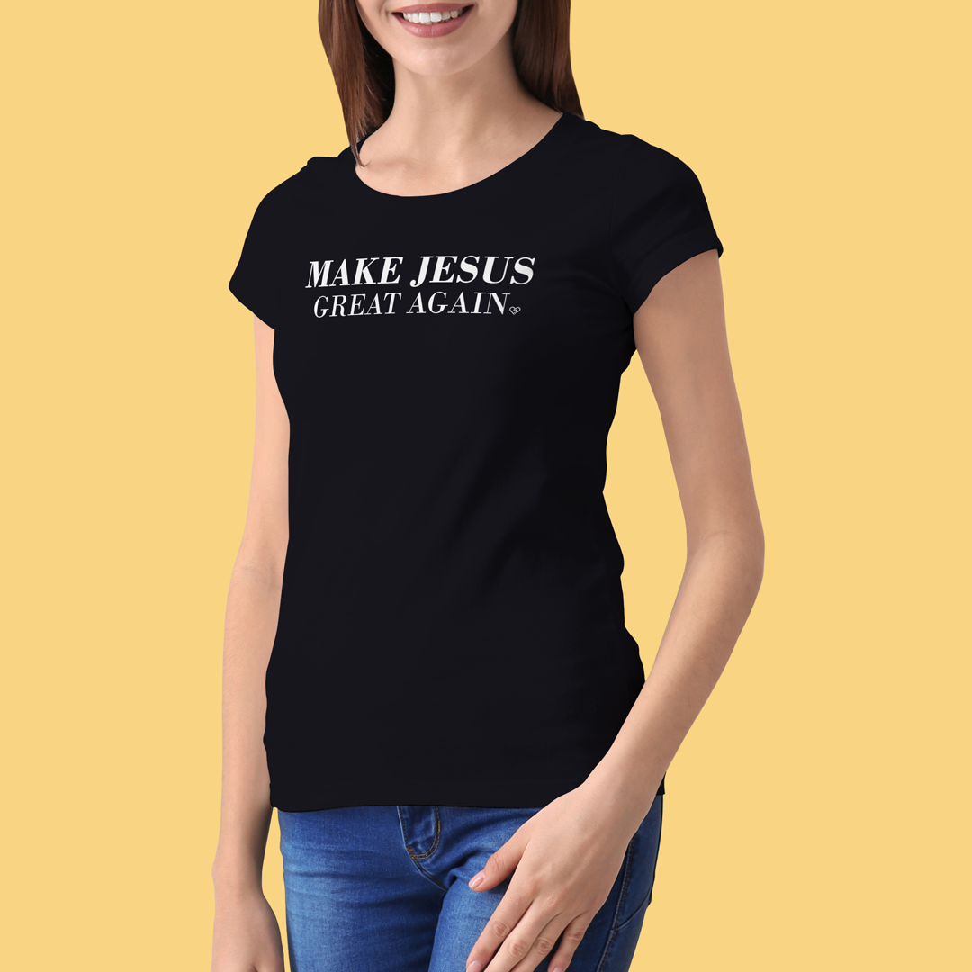 Camiseta Make Jesus Great Again - Feminina