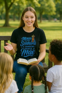 Nome do produto Camiseta Nossa Senhora Aparecida - Minha Senhora e Minha Mãe - f