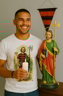 Nome do produto Camiseta São Judas Tadeu - Rubronegro