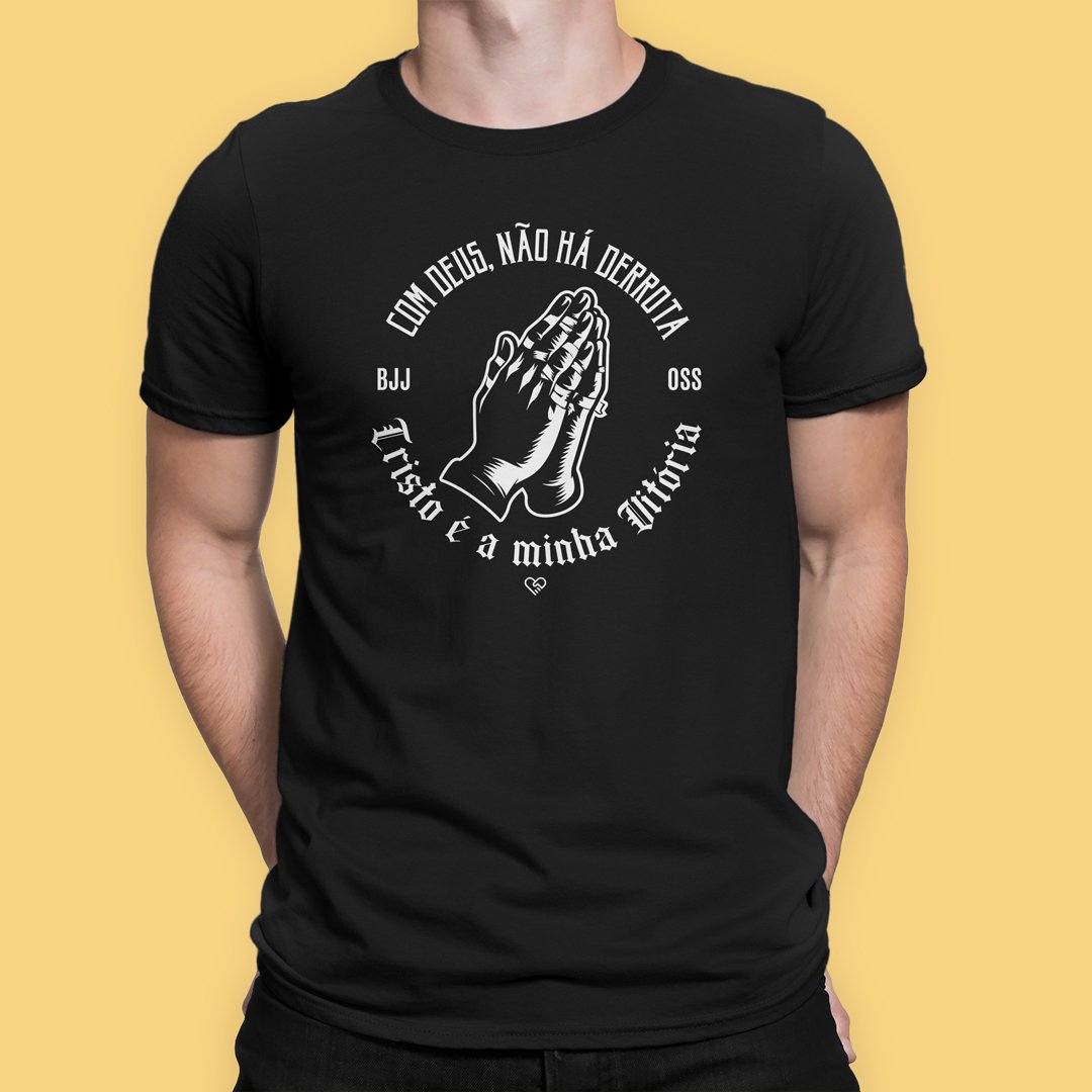 Camiseta Com Deus não há Derrota - Jiu Jitsu