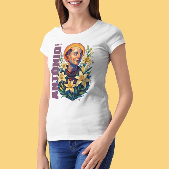 Camiseta Santo Antônio - Feminina