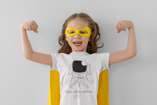 Nome do produto Um dia além - astronauta rosa (infantil - 02 a 08 anos)