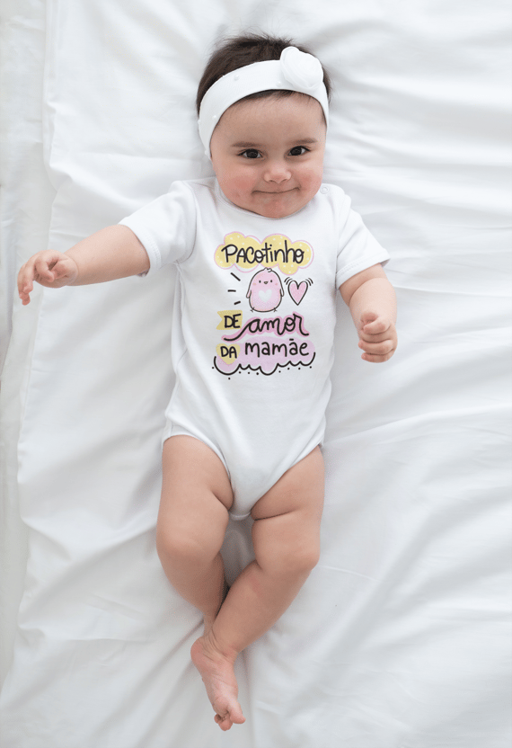 BODY INFANTIL - PACOTINHO DE AMOR DA MAMÃE