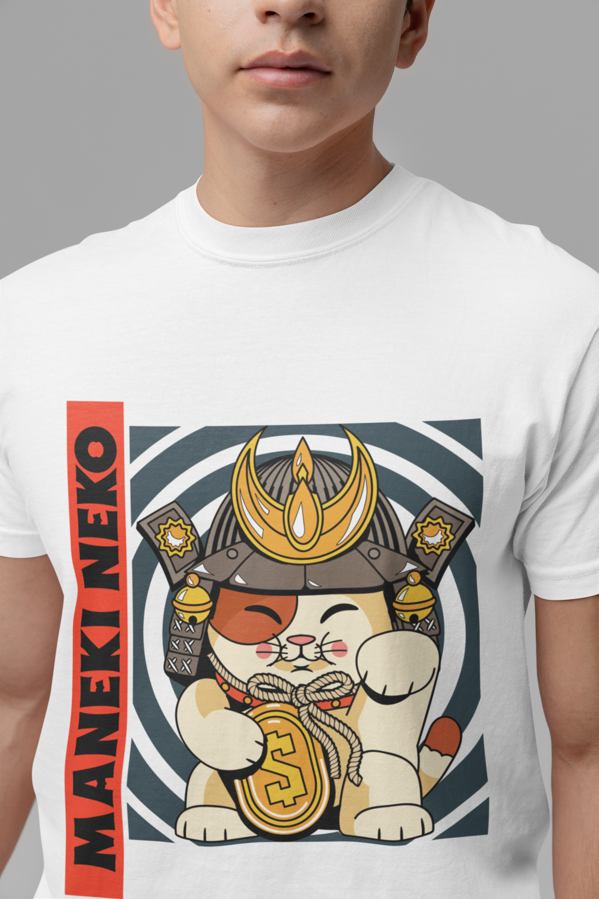 Camiseta Classica Maneki Neko gato da Sorte