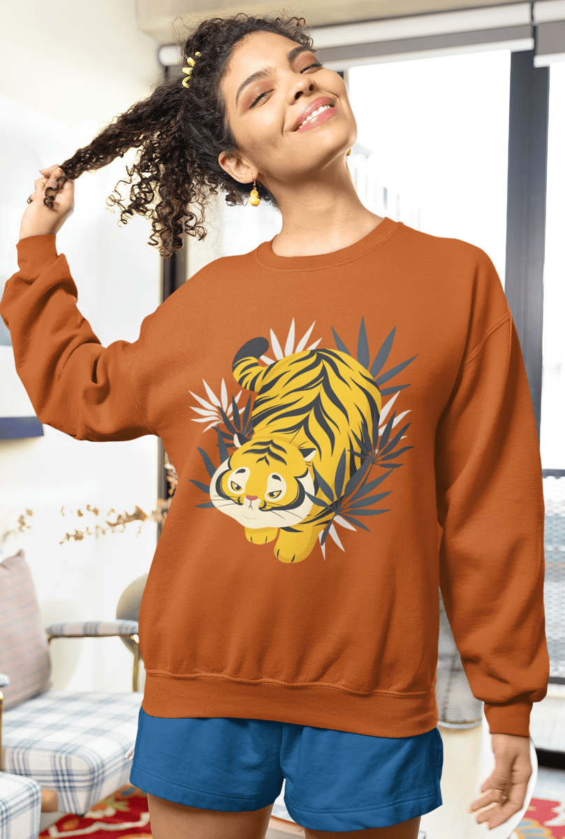 Nome do produto: Moleton fechado Tigre Asiático Caricatura 