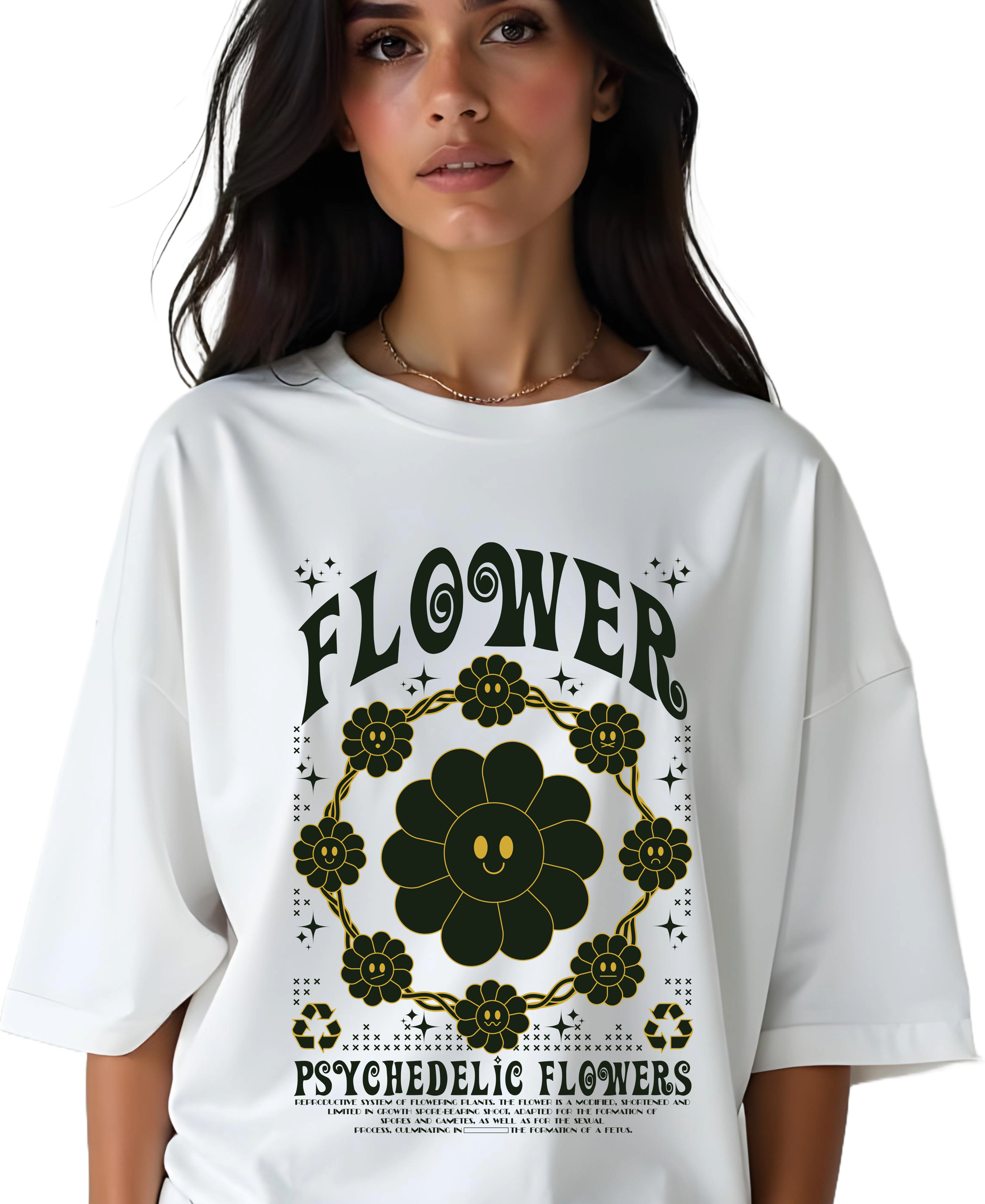 Camiseta Oversized Flower Unissex