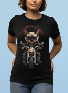 Camiseta Cômica Dangerous Cat