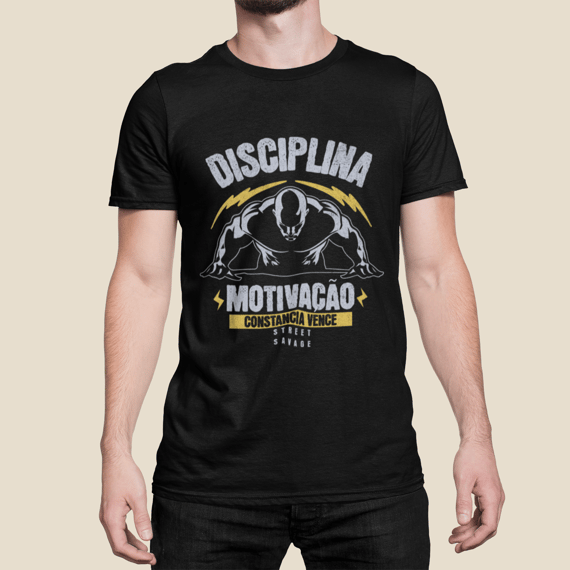 Camiseta Prime Masculina Diciplina Motivação