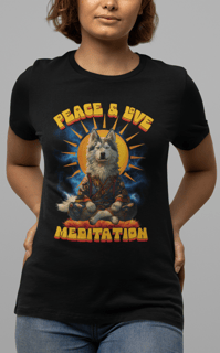 Camiseta  husky Siberiano Meditando
