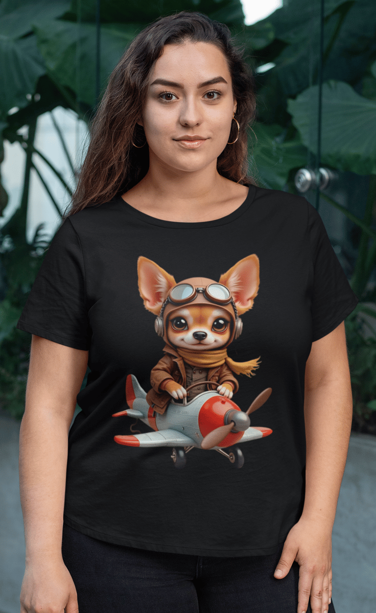 Nome do produto: Camiseta Quality Chihuahua Aviadora