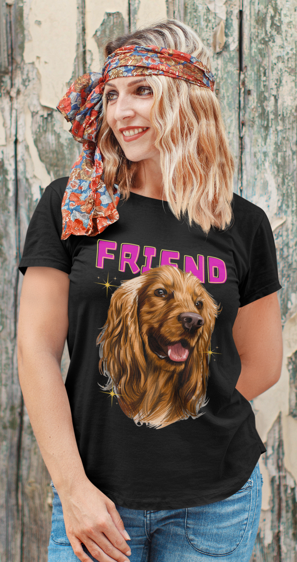 Camiseta personaliza Cocker Spaniel-Friend