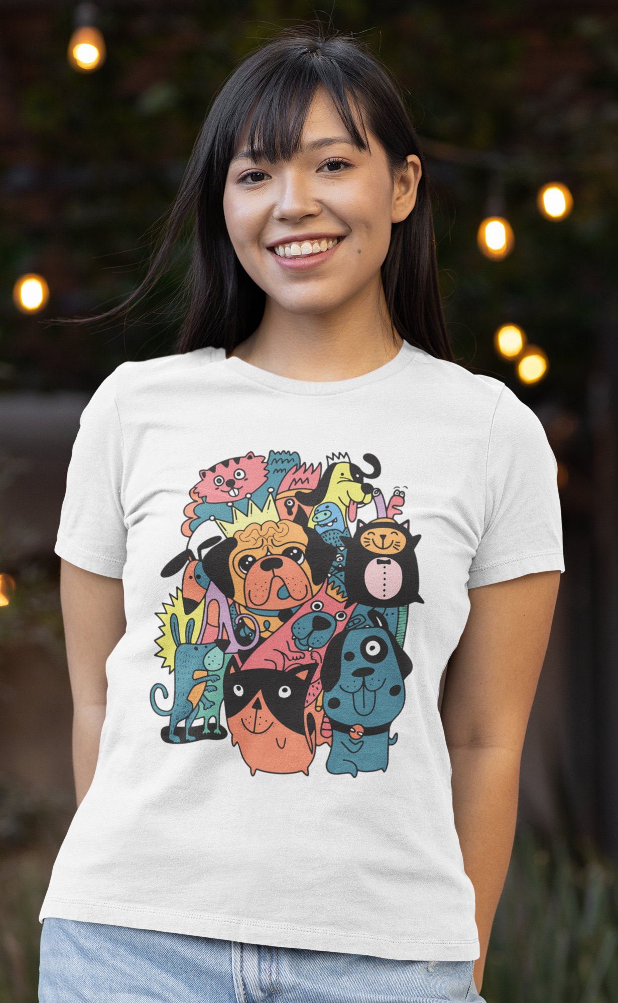 Camiseta Matilha de Cães divertida Cartoon