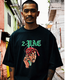 Camiseta Oversized  2Pac