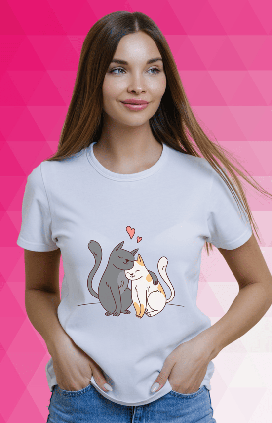 Camiseta Classica Enamorados Cats