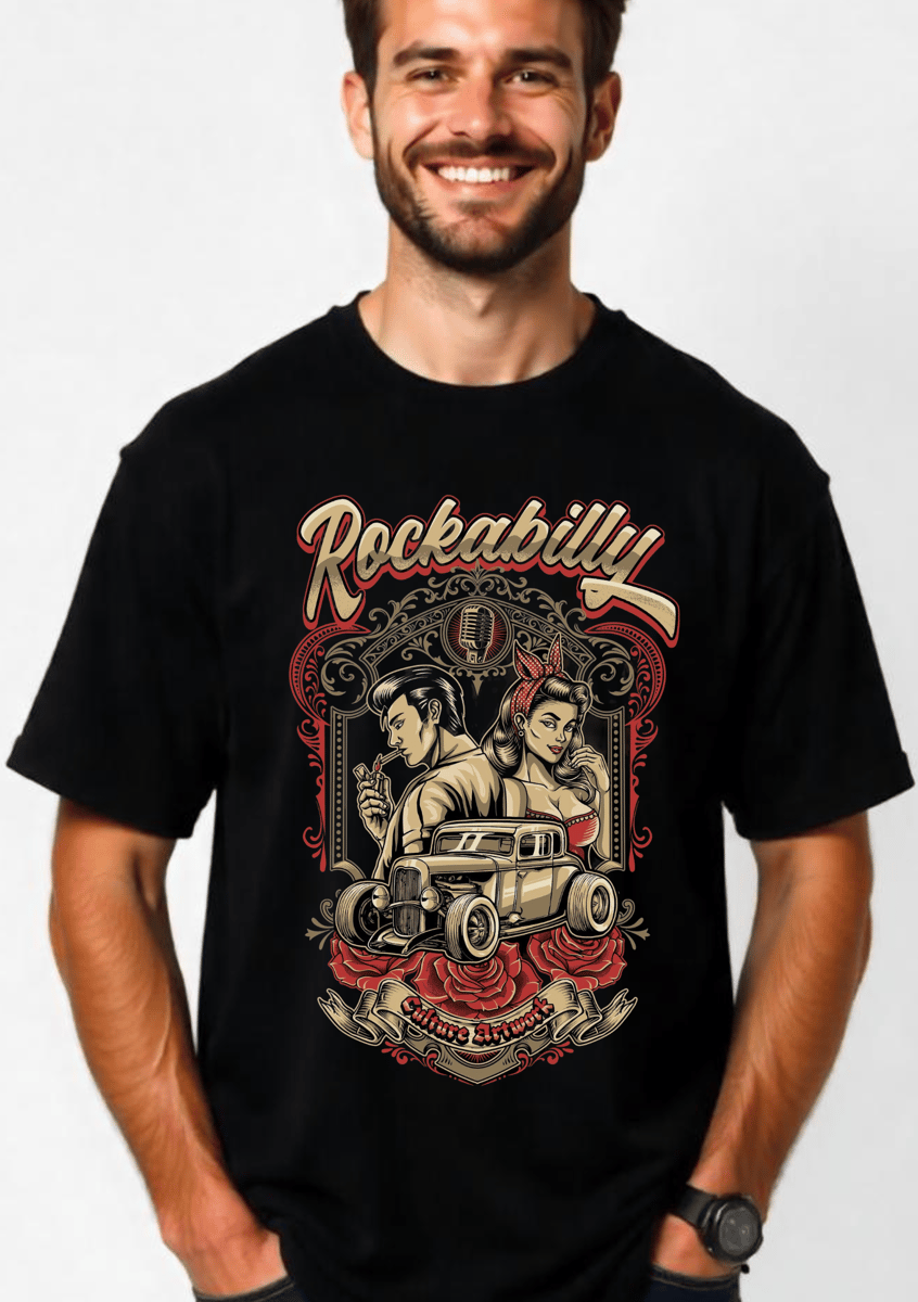 Nome do produto: Camiseta Classica RockaBilly Vintage