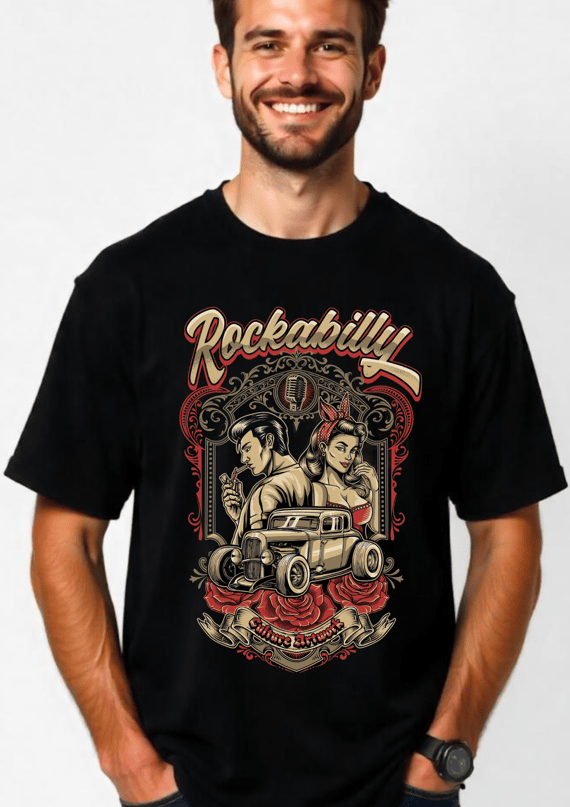 Camiseta Classica RockaBilly Vintage