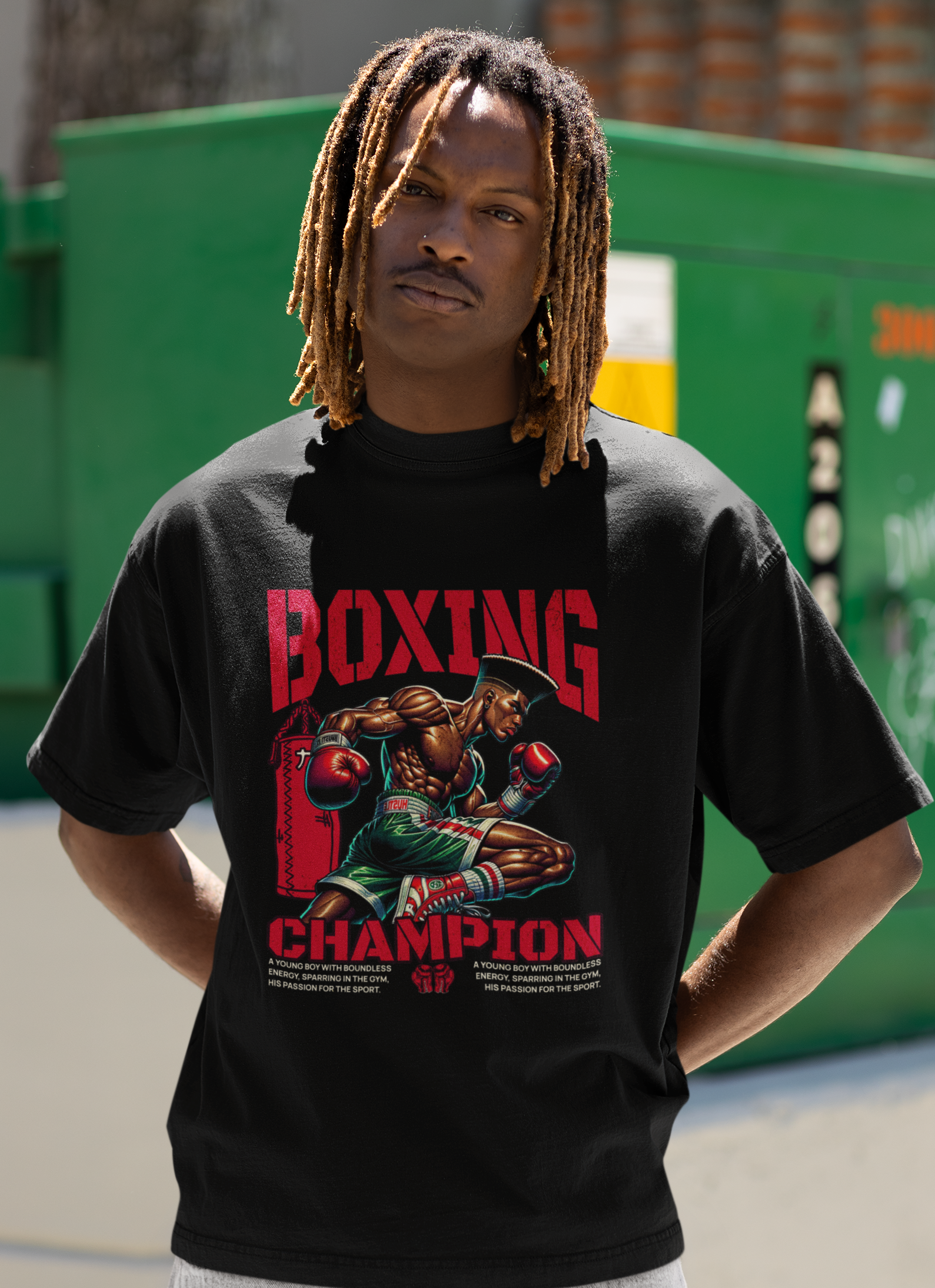 Nome do produto Camiseta Oversized Masculina Boxing Champion