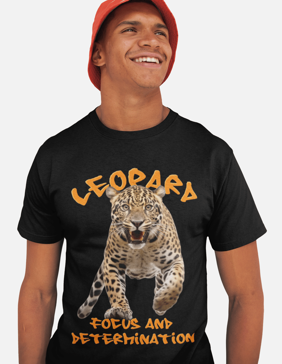 Nome do produto: Camiseta Leopardo Foco e determinação