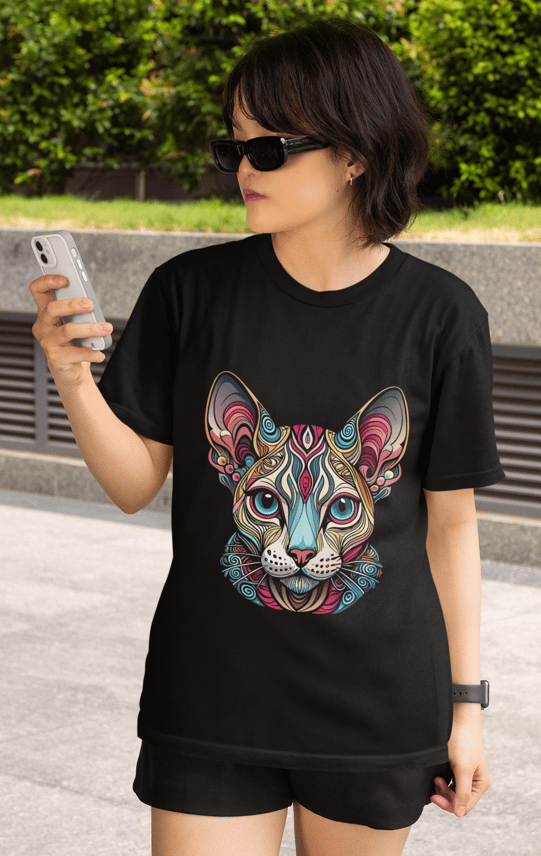 Camiseta personalizada Gato Sphynx Mandala