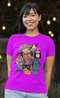 Nome do produto Camiseta Matilha de Cães divertida Cartoon