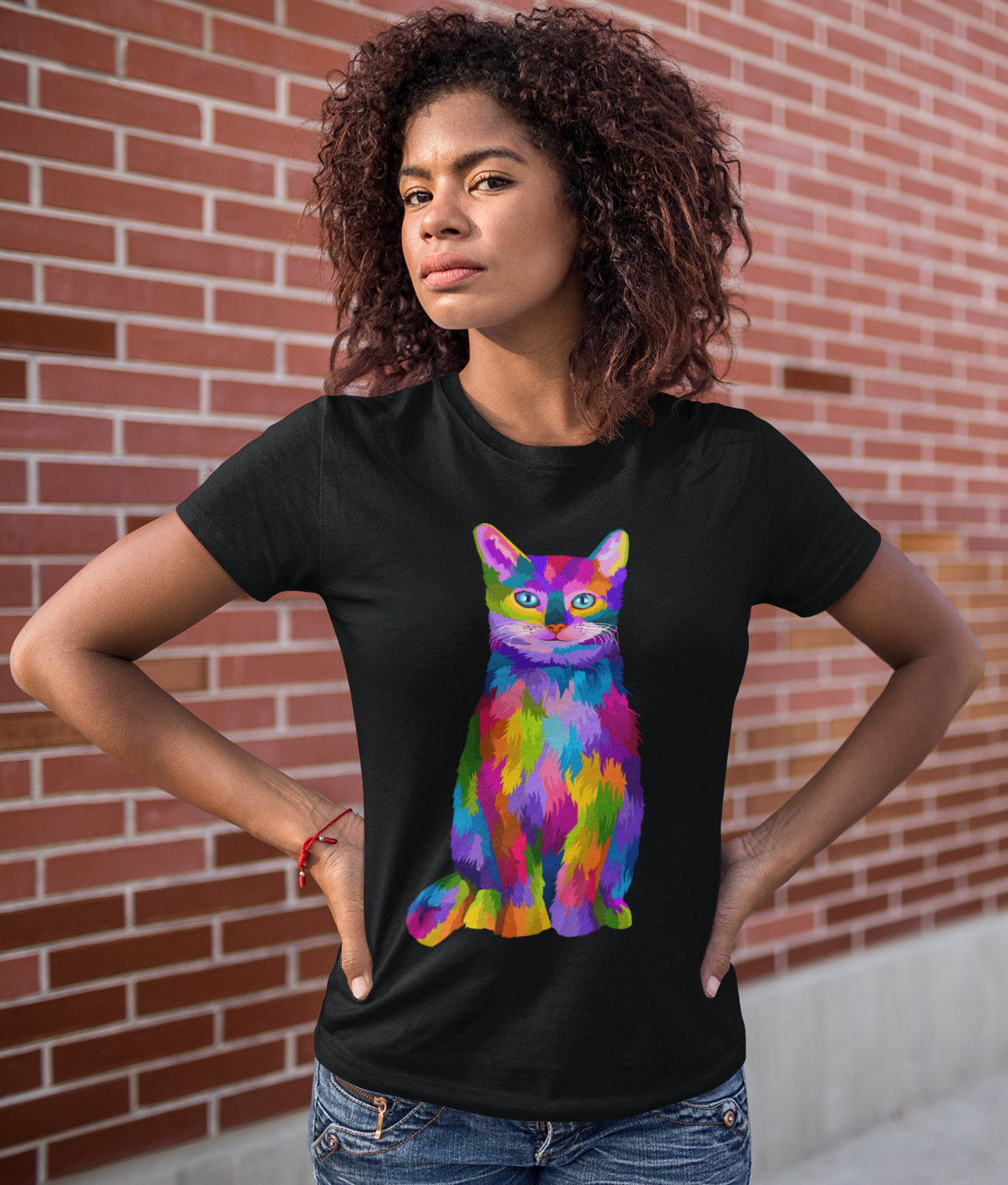 Camiseta personalizada Gatinho Colorido