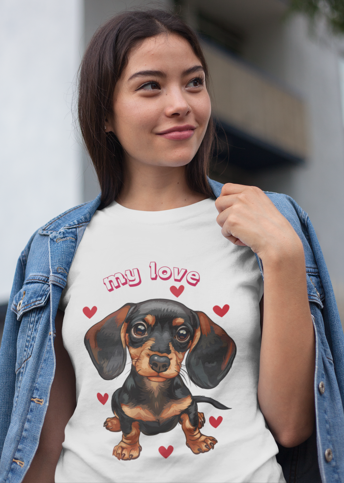 Camiseta dachshund My Love