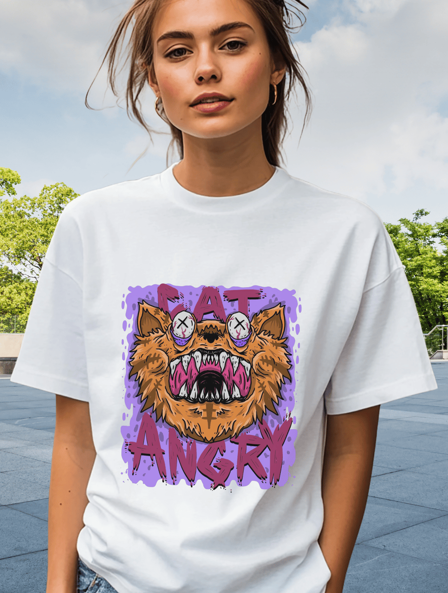 Nome do produto: Camiseta Classica Cat Angry