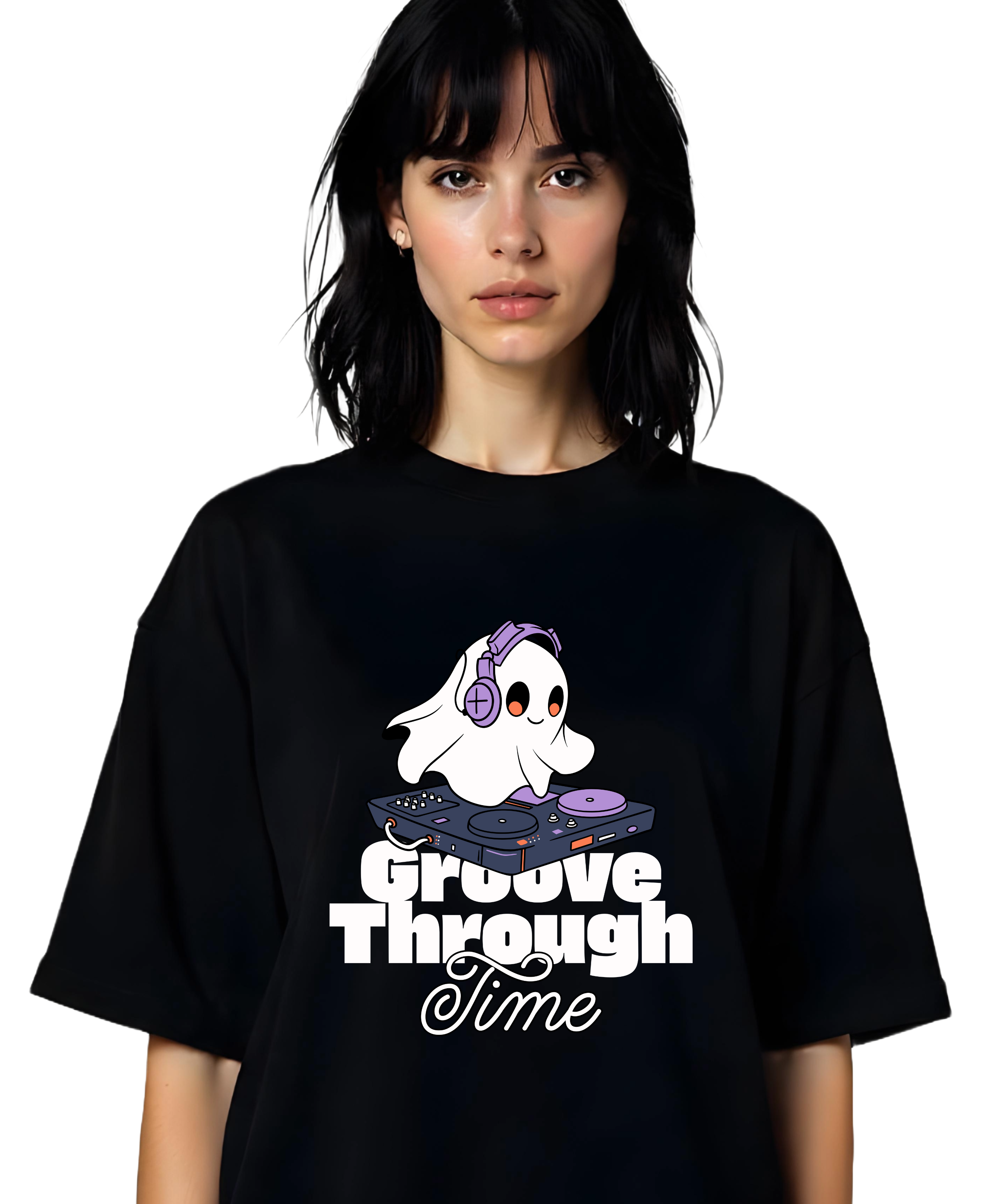 Camiseta Oversized Groove Through Time Unissex
